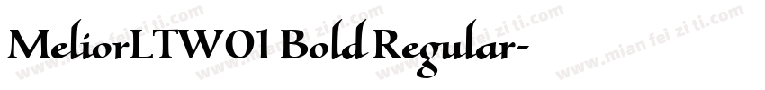 MeliorLTW01 Bold Regular字体转换